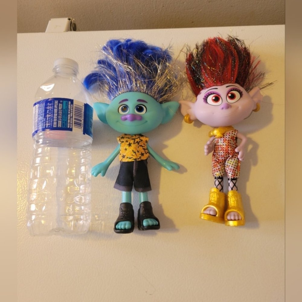 Dreamworks Trolls Stylin Barb and Branch Dolls - Picture 2 of 6